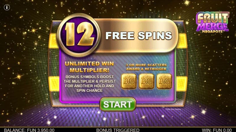 Fruit Merge Megapots - startar Free Spins